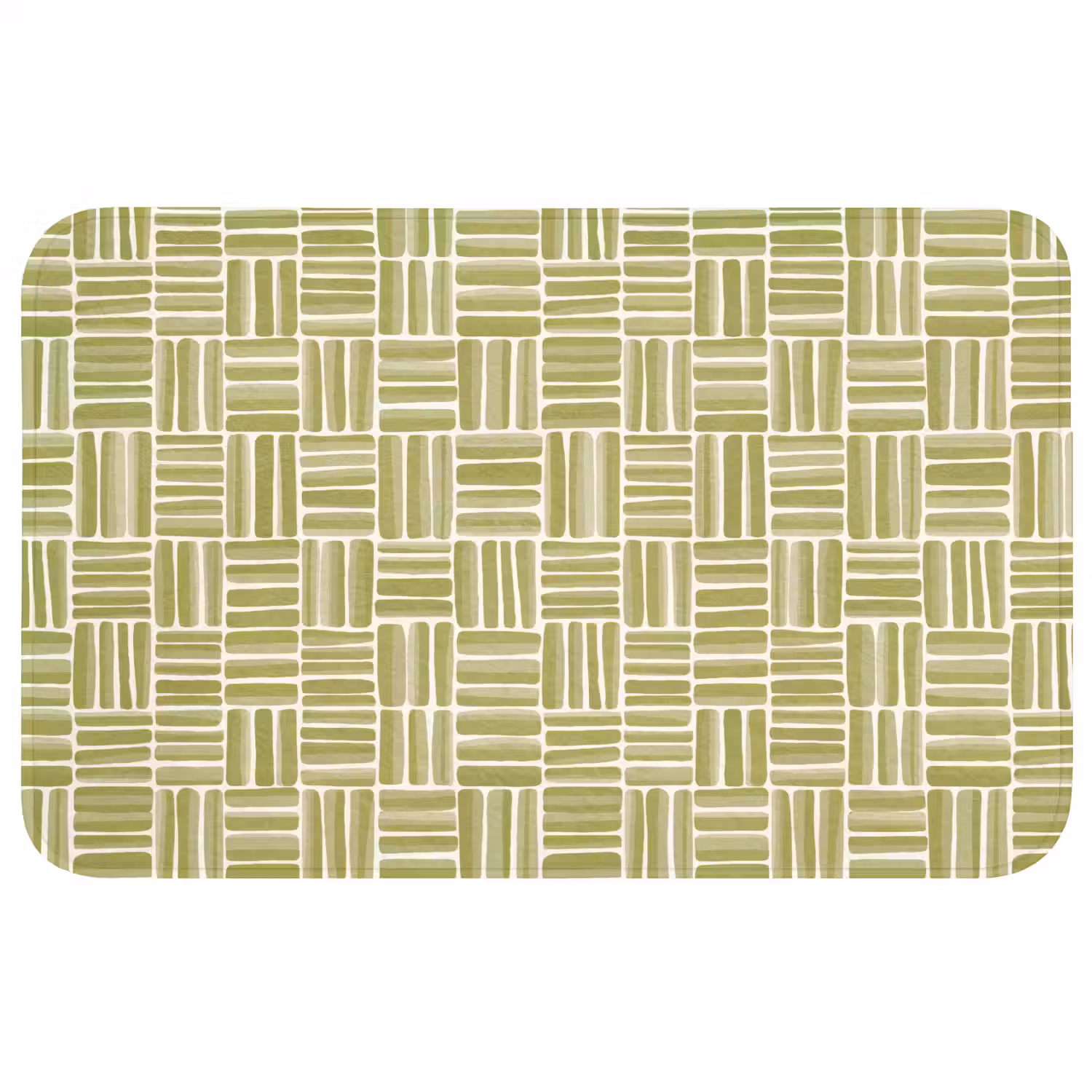 Vlecht - Patroon - Groen WCmat middel 1009 -3d