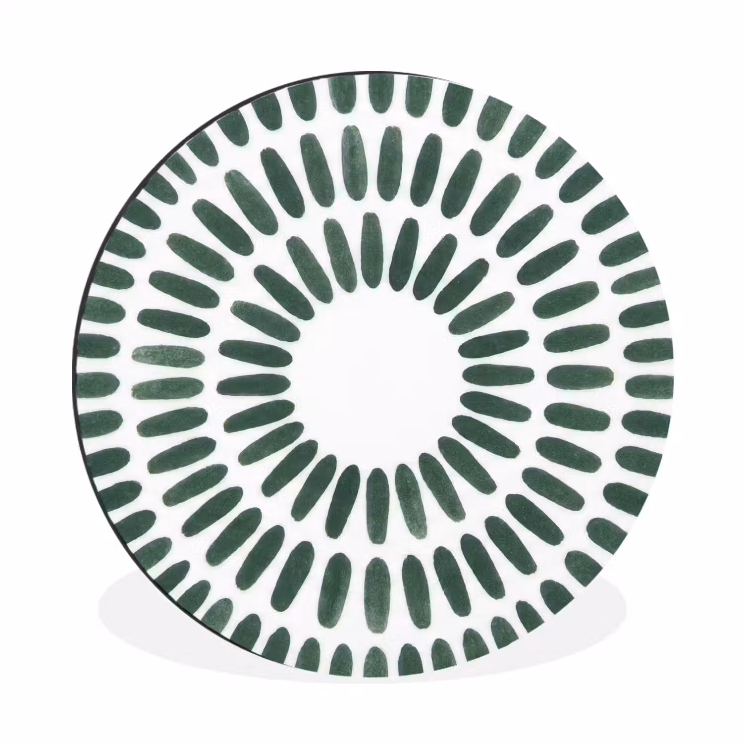 Abstract - Cirkel - Patroon - Modern - Groen Wandcirkel aluminium klein -3d