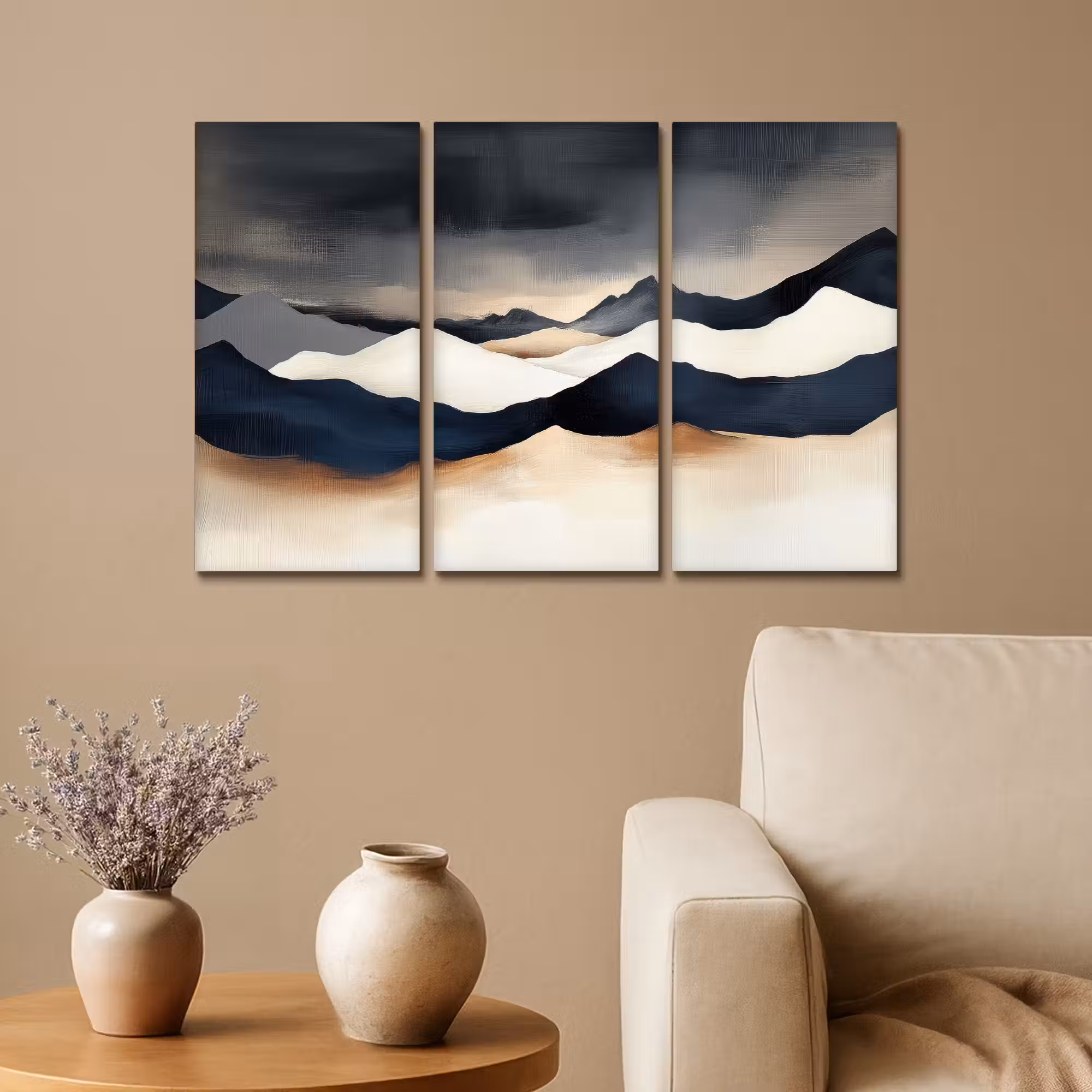 Leinwandbild - 3-teilig - Landschaft - Abstrakt - Modern