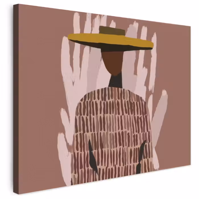 Leinwandbild - Abstrakt - Abbildung - Illustration - Hut