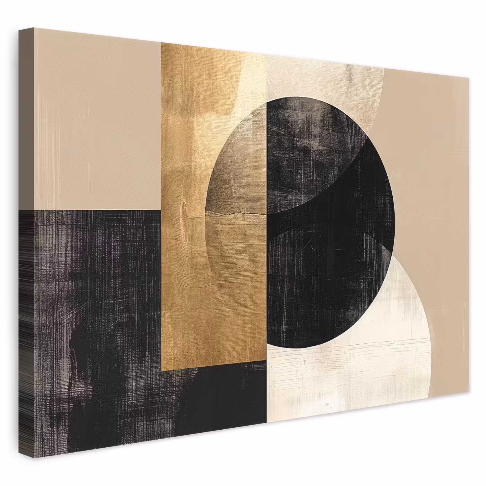Leinwandbild - Abstrakt - Gold - Schwarz - Kunst