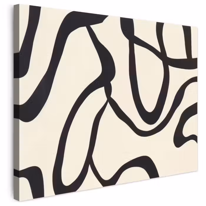 Leinwandbild - Abstrakt - Linien - Modern - Beige