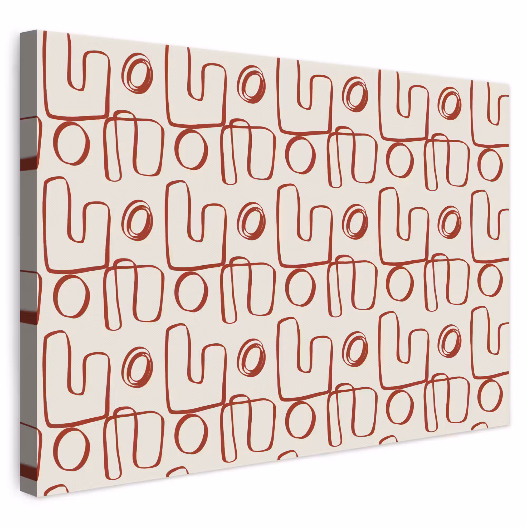Leinwandbild - Abstrakt - Muster - Beige - Rot