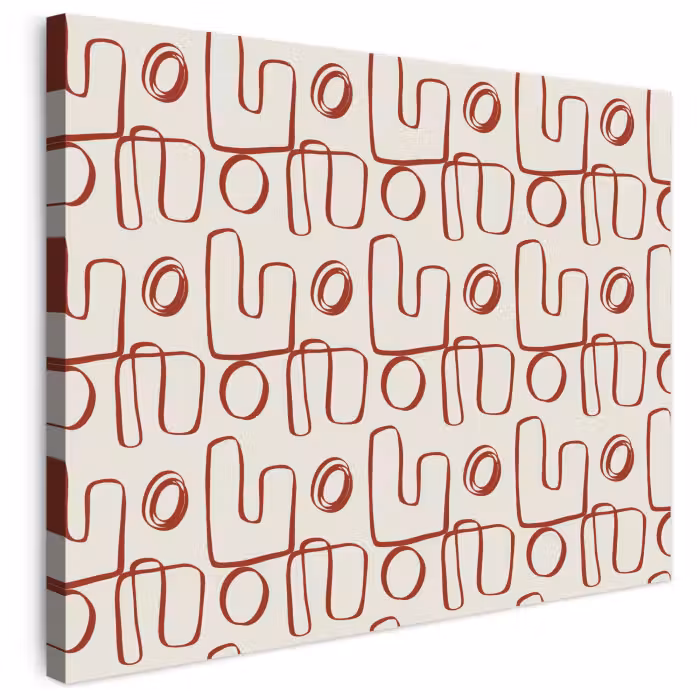 Leinwandbild - Abstrakt - Muster - Beige - Rot