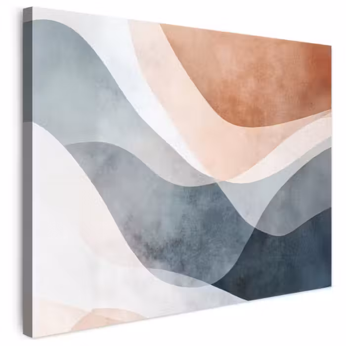 Leinwandbild - Abstrakt - Wellen - Blau