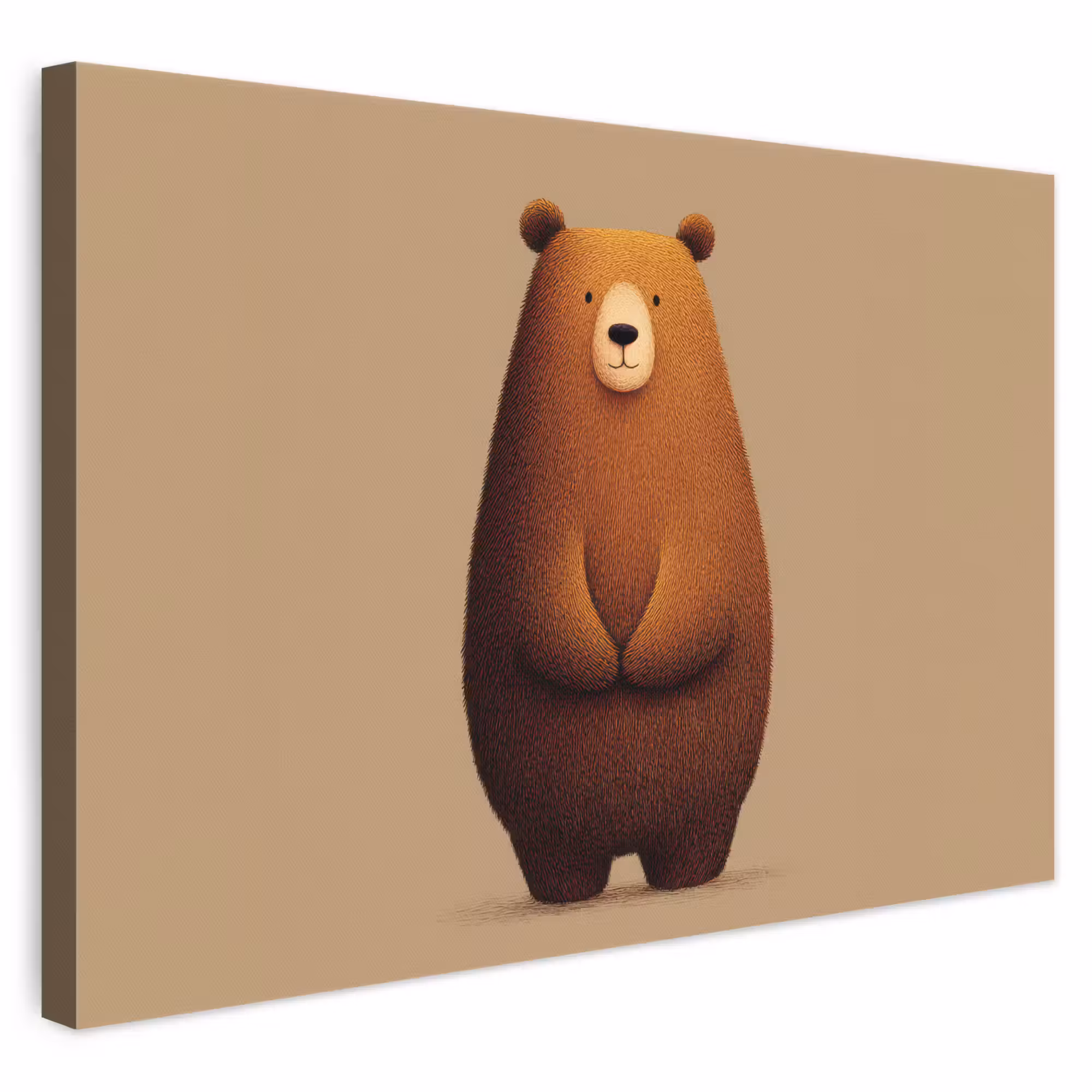 Leinwandbild - Bär - Minimalistisch - Braun