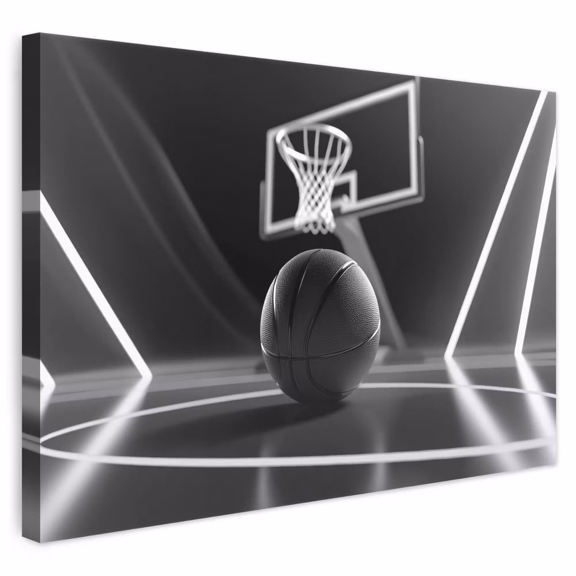 Leinwandbild - Basketball - Basketballplatz - Linien