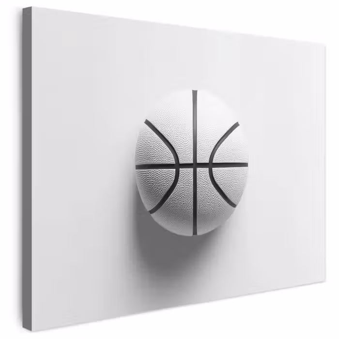 Leinwandbild - Basketball - Weiß - Schatten - Linien