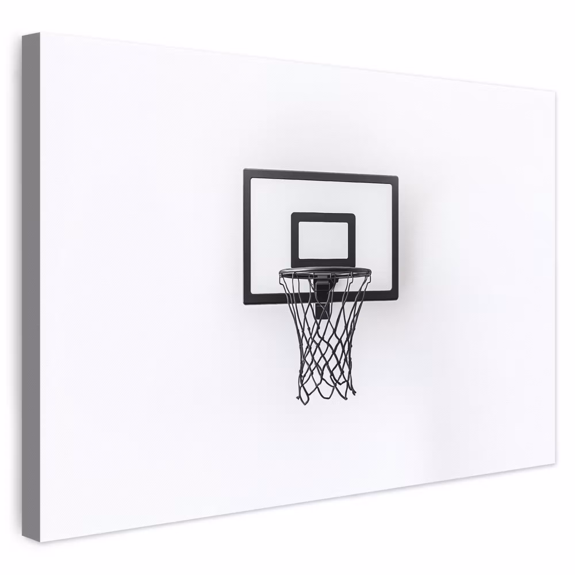 Leinwandbild - Basketballbrett - Minimalistisch - Schwarz