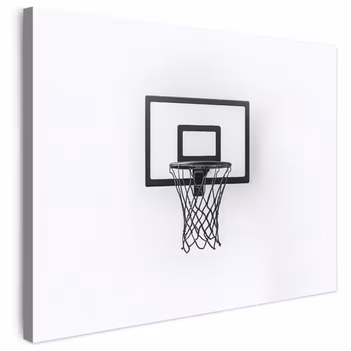Leinwandbild - Basketballbrett - Minimalistisch - Schwarz