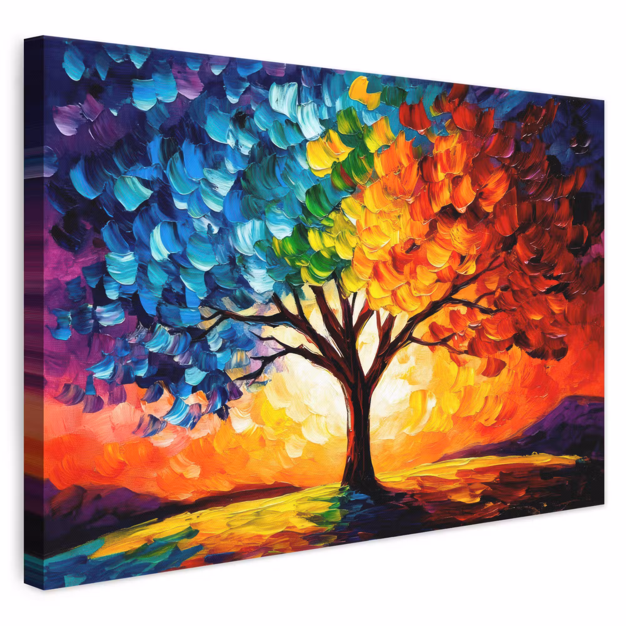 Leinwandbild - Baum - Kunst - Natur - Sonnenuntergang