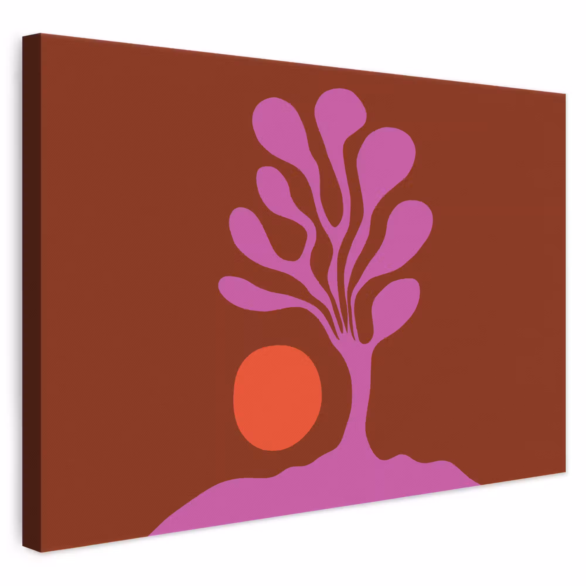 Leinwandbild - Baum - Lila - Kreis - Fließend