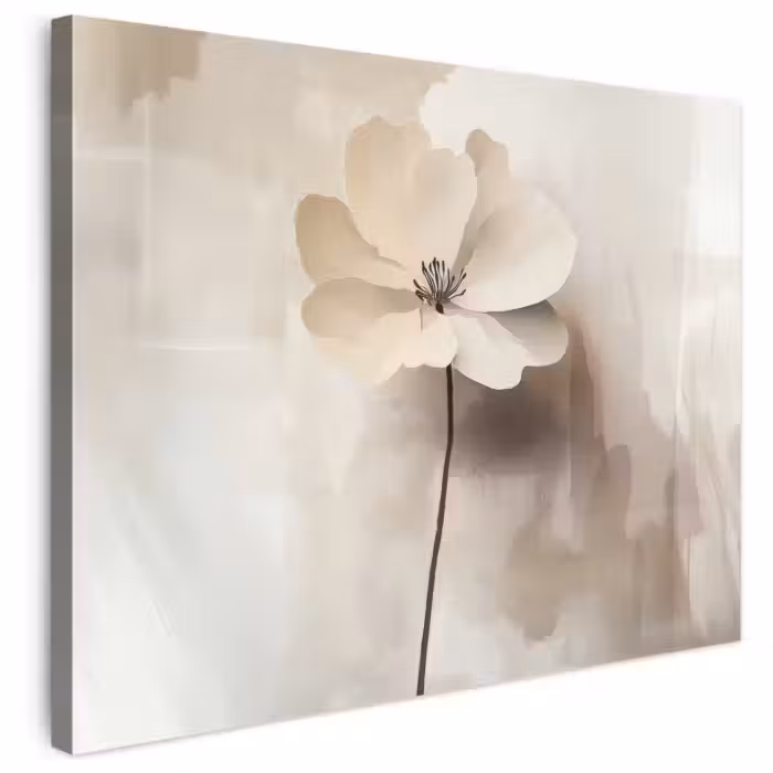 Leinwandbild - Blume - Beige - Farbe - Schatten
