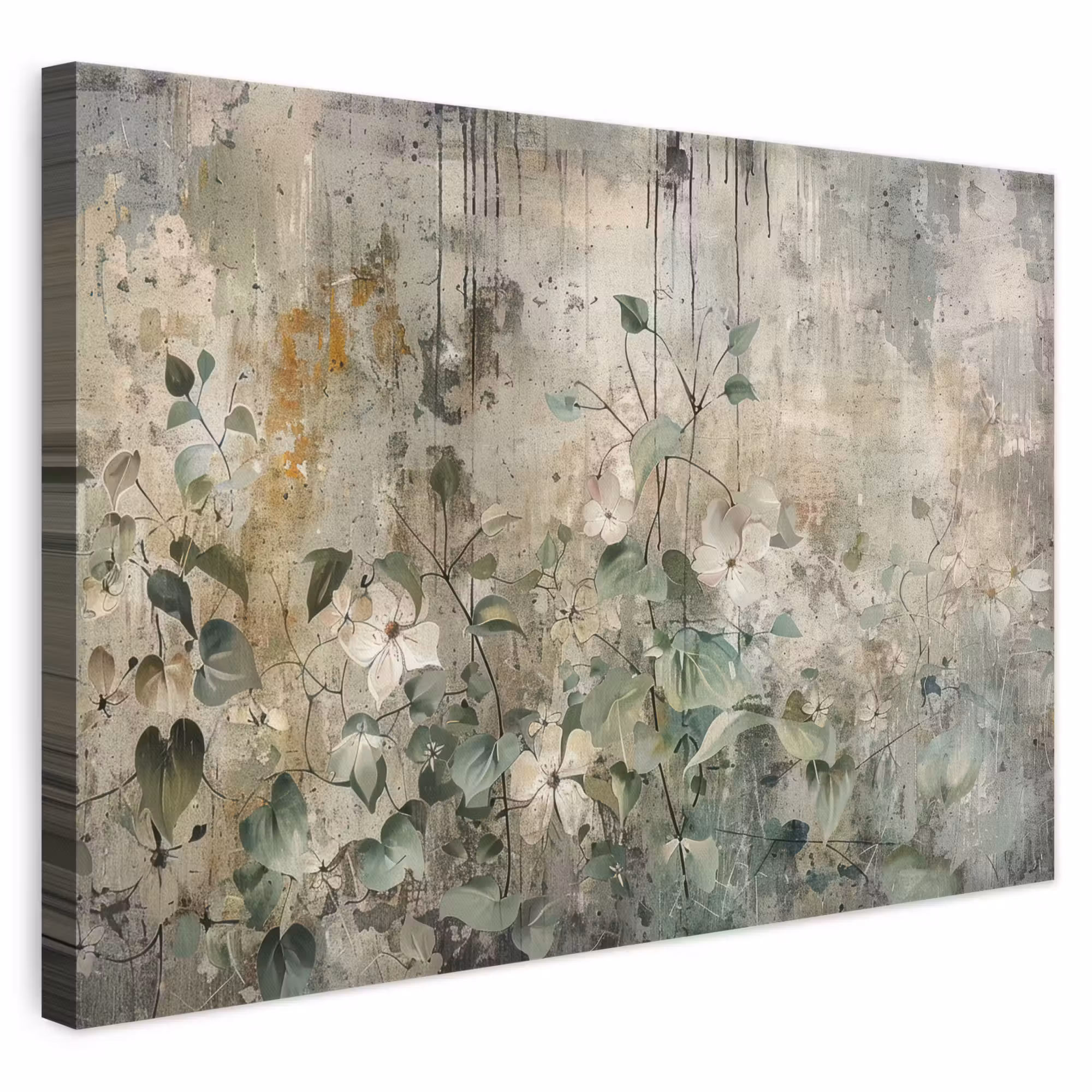 Leinwandbild - Blumen - Blätter - Abstrakt - Modern