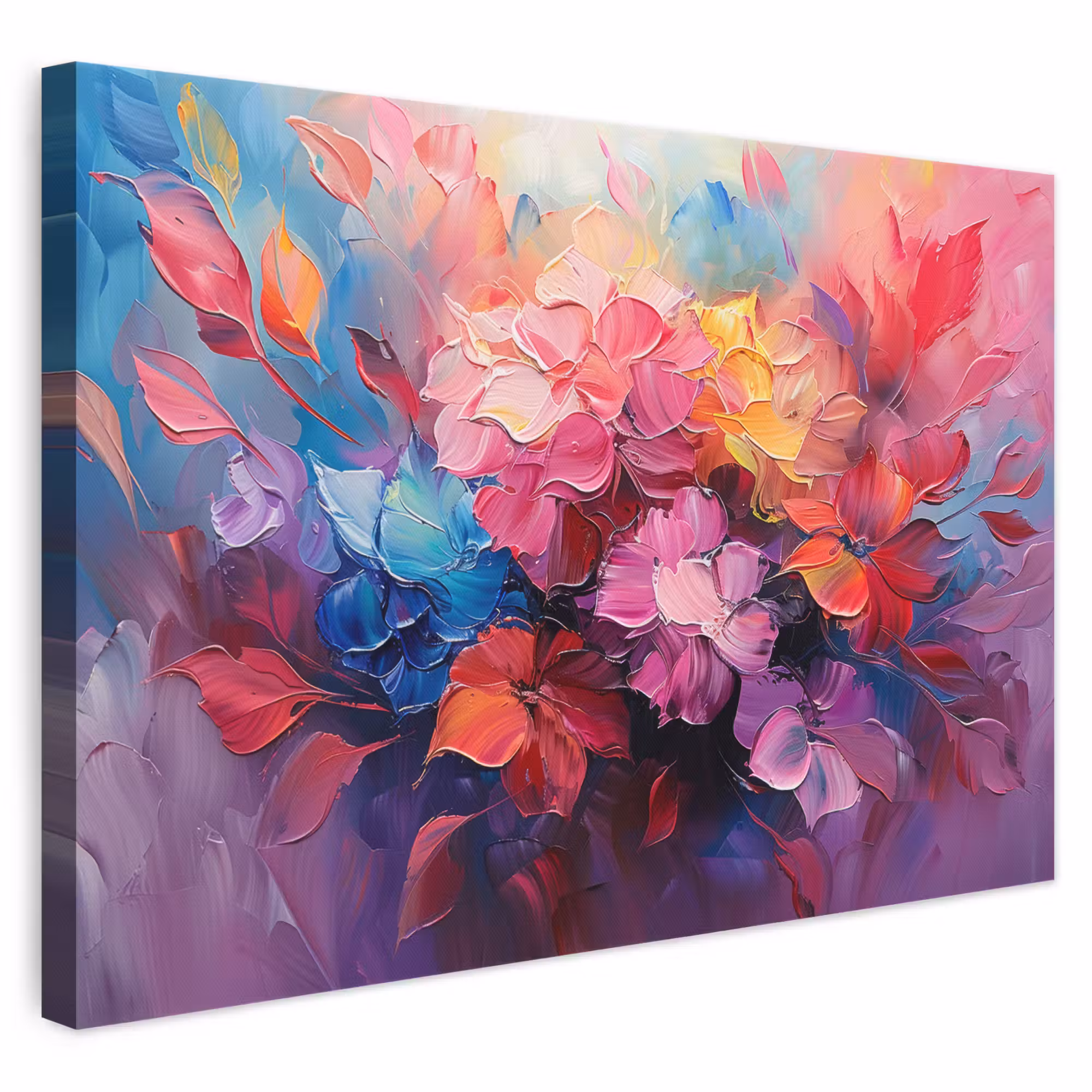 Leinwandbild - Blumen - Rosa - Aquarell - Kunst