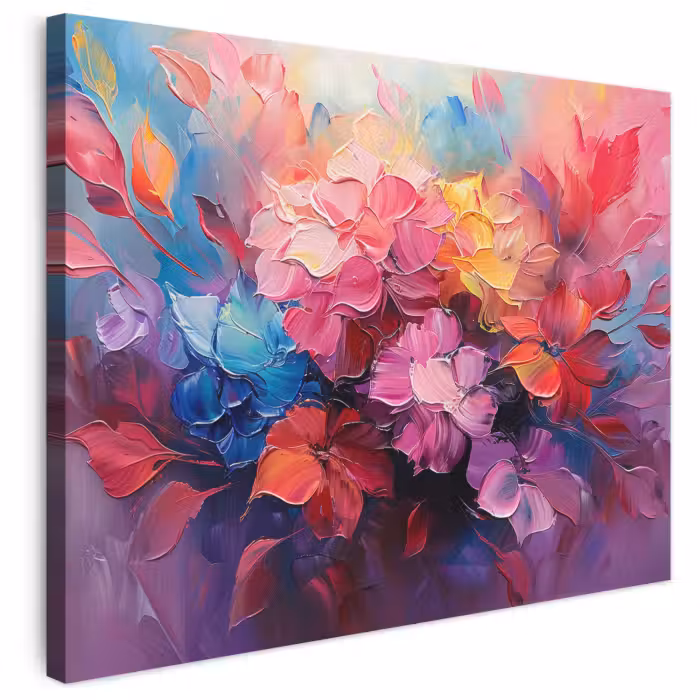 Leinwandbild - Blumen - Rosa - Aquarell - Kunst
