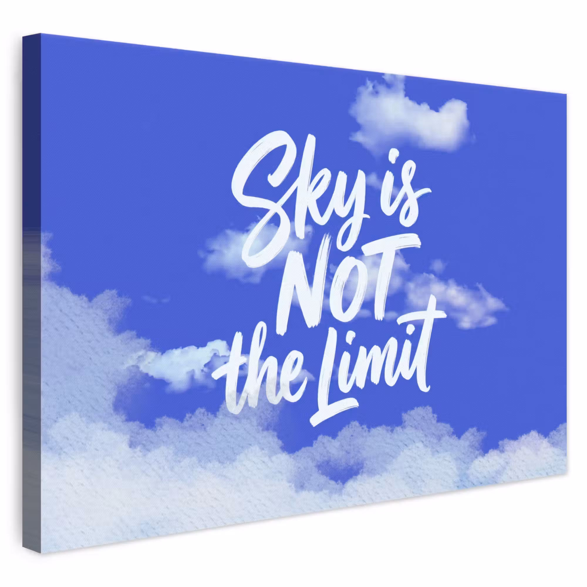 Leinwandbild - Der Himmel ist nicht die Grenze - Blauer Himmel - Wolken