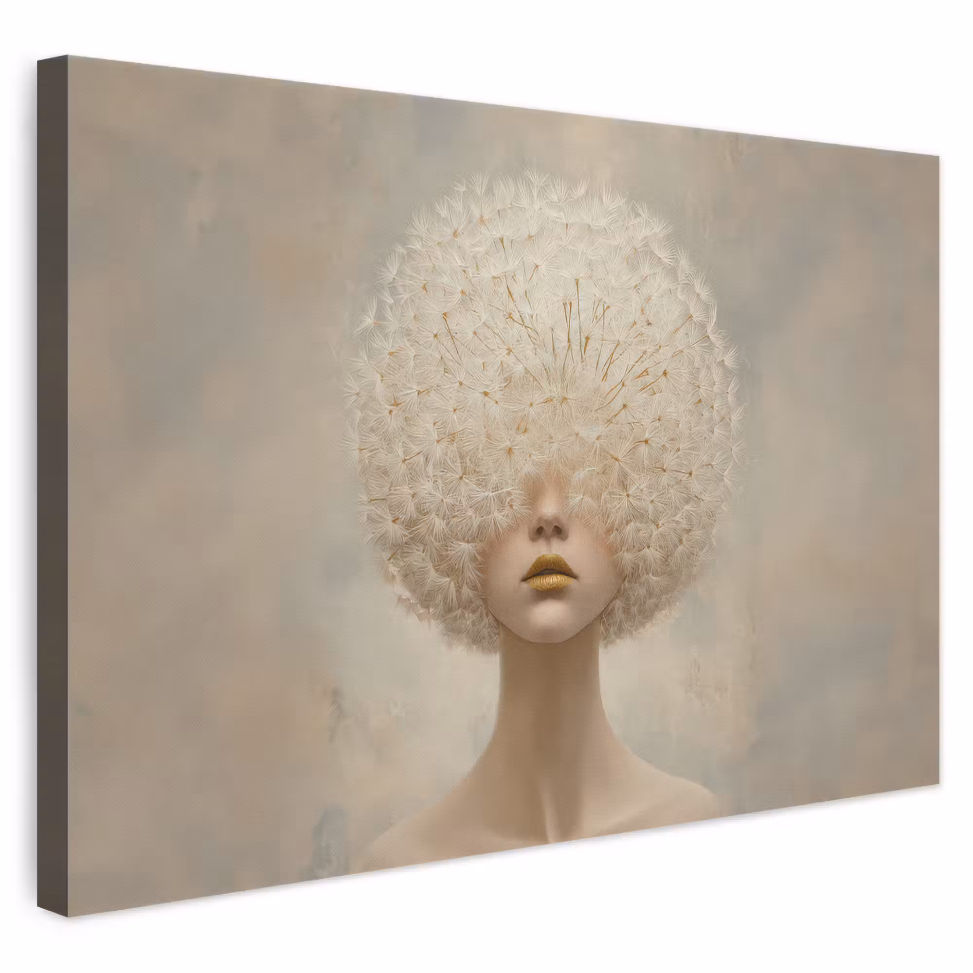 Leinwandbild - Dreamy - Beige - Löwenzahnsamen