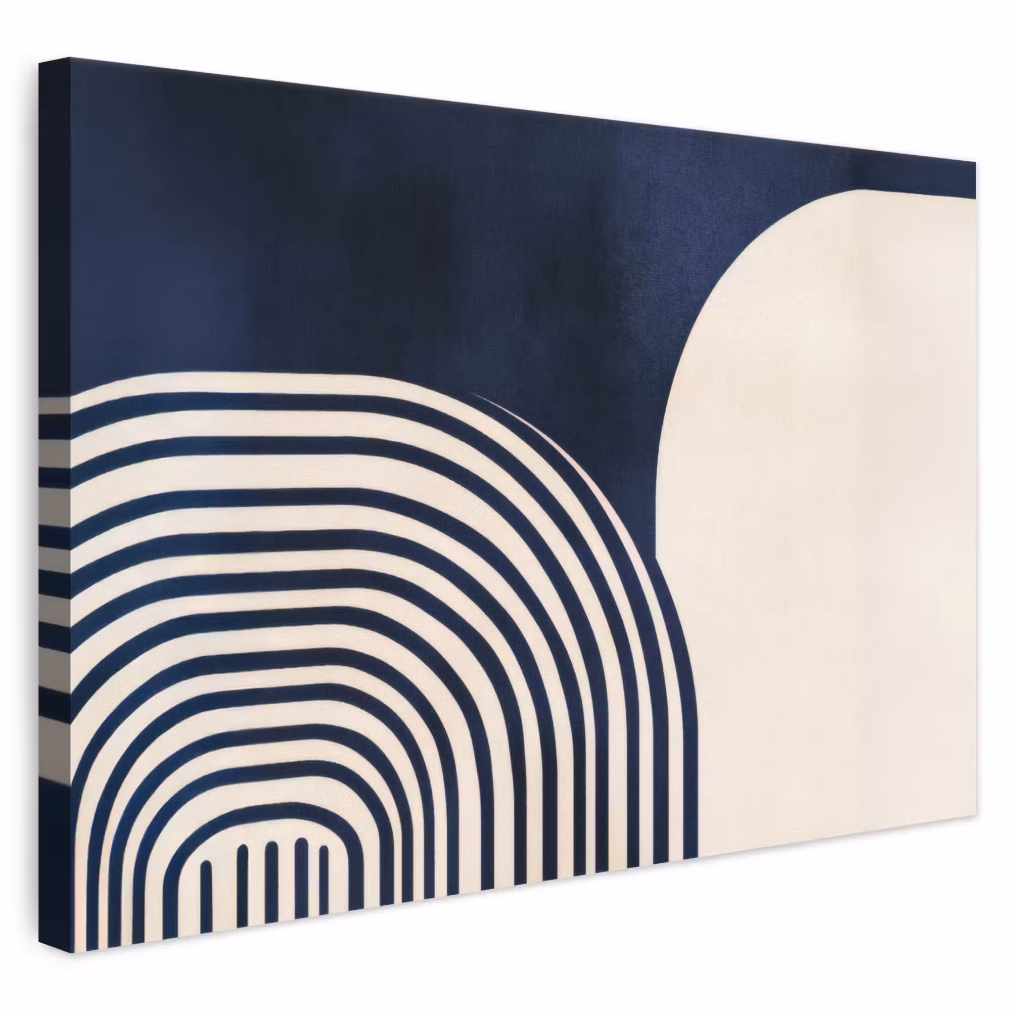 Leinwandbild - Dunkelblau - Abstrakt - Linien