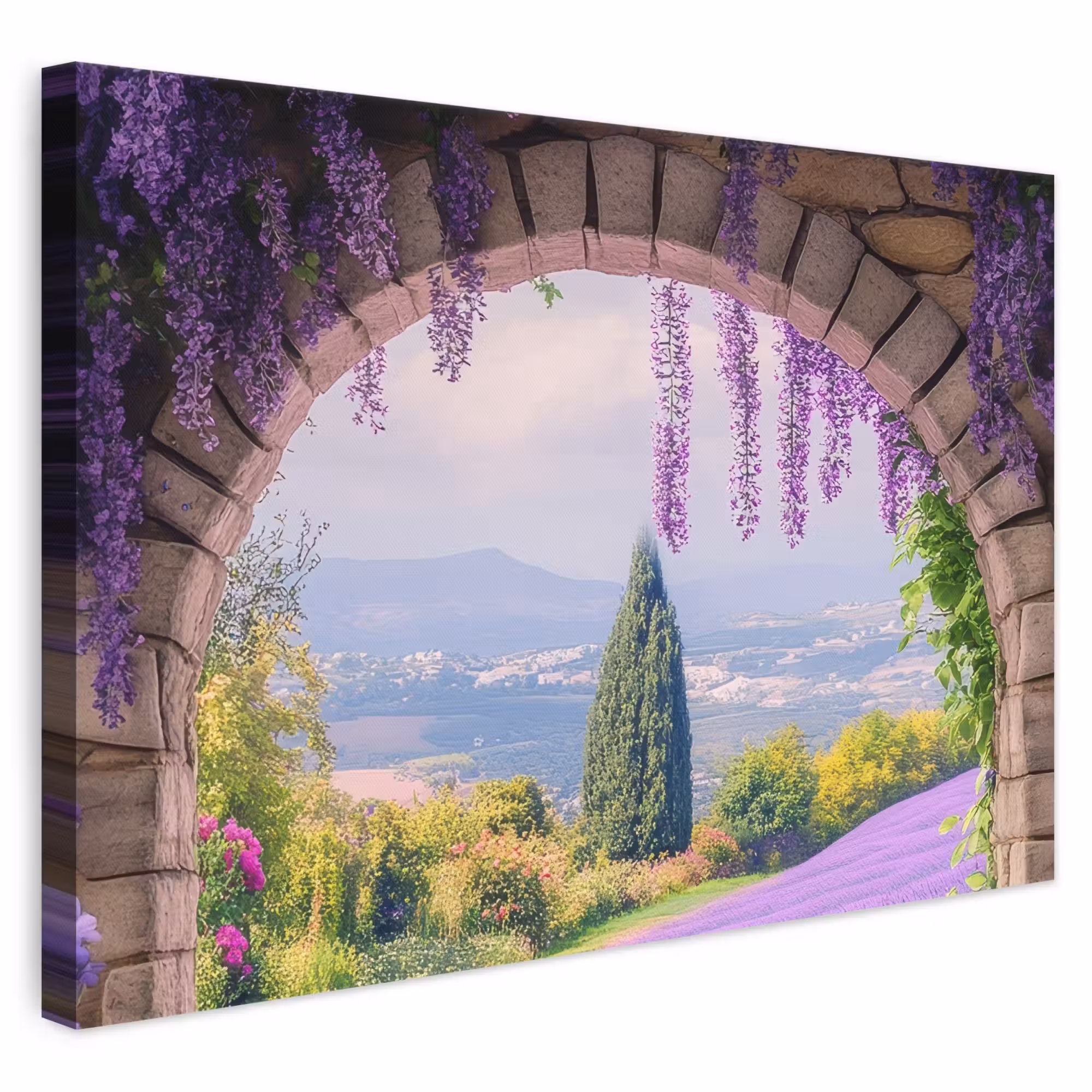 Leinwandbild - Durchsichtig - Lavendel - Blumen - Lila - Gateway