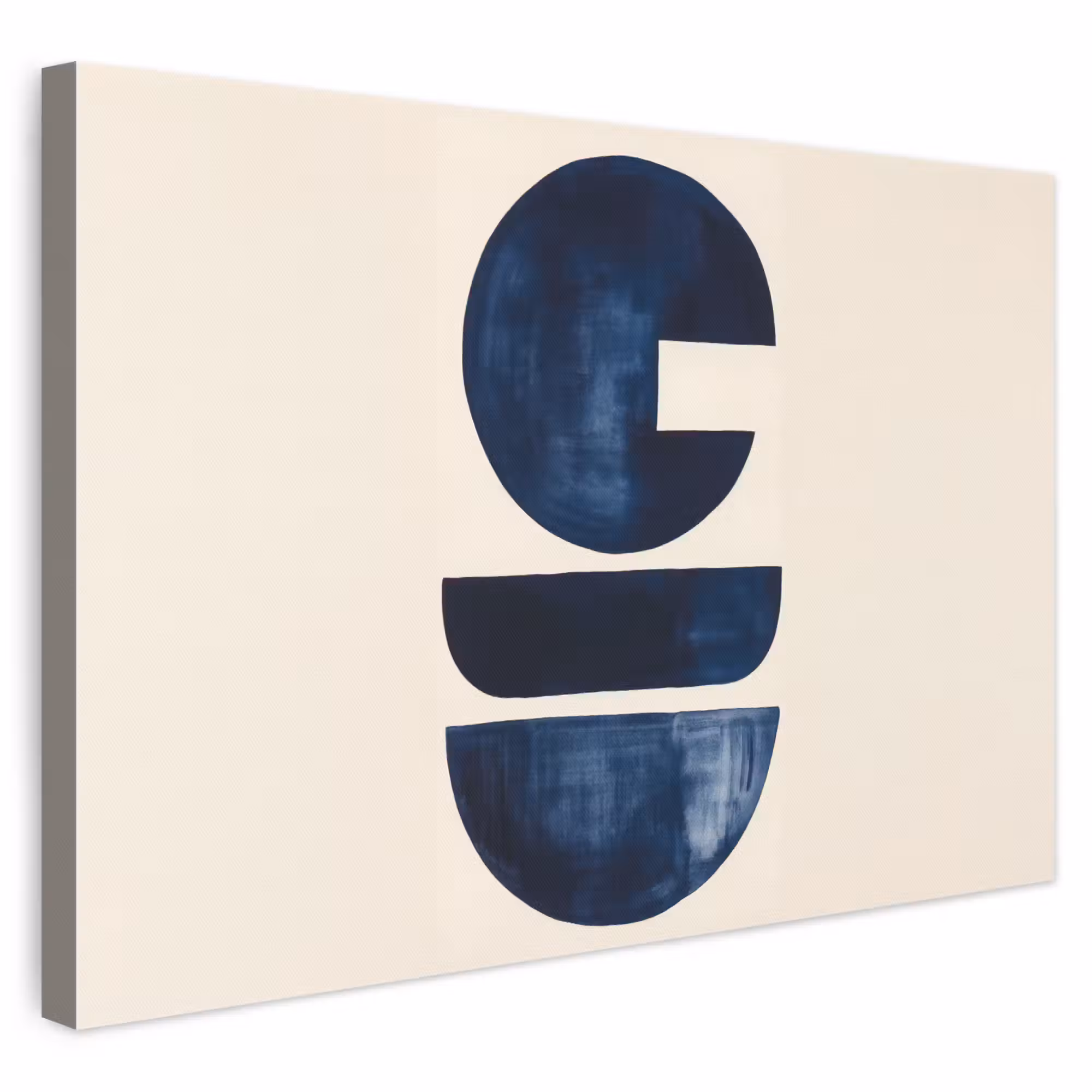 Leinwandbild - Formen - Blau - Abstrakt