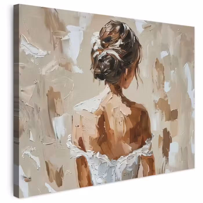 Leinwandbild - Frau - Farbe - Abstrakt - Beige - Modern