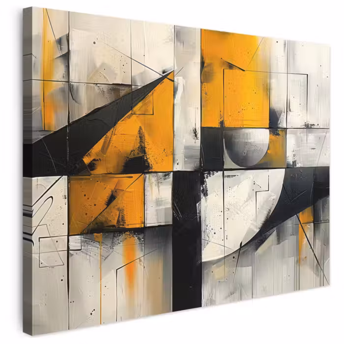 Leinwandbild - Gelb - Abstrakt - Modern - Formen
