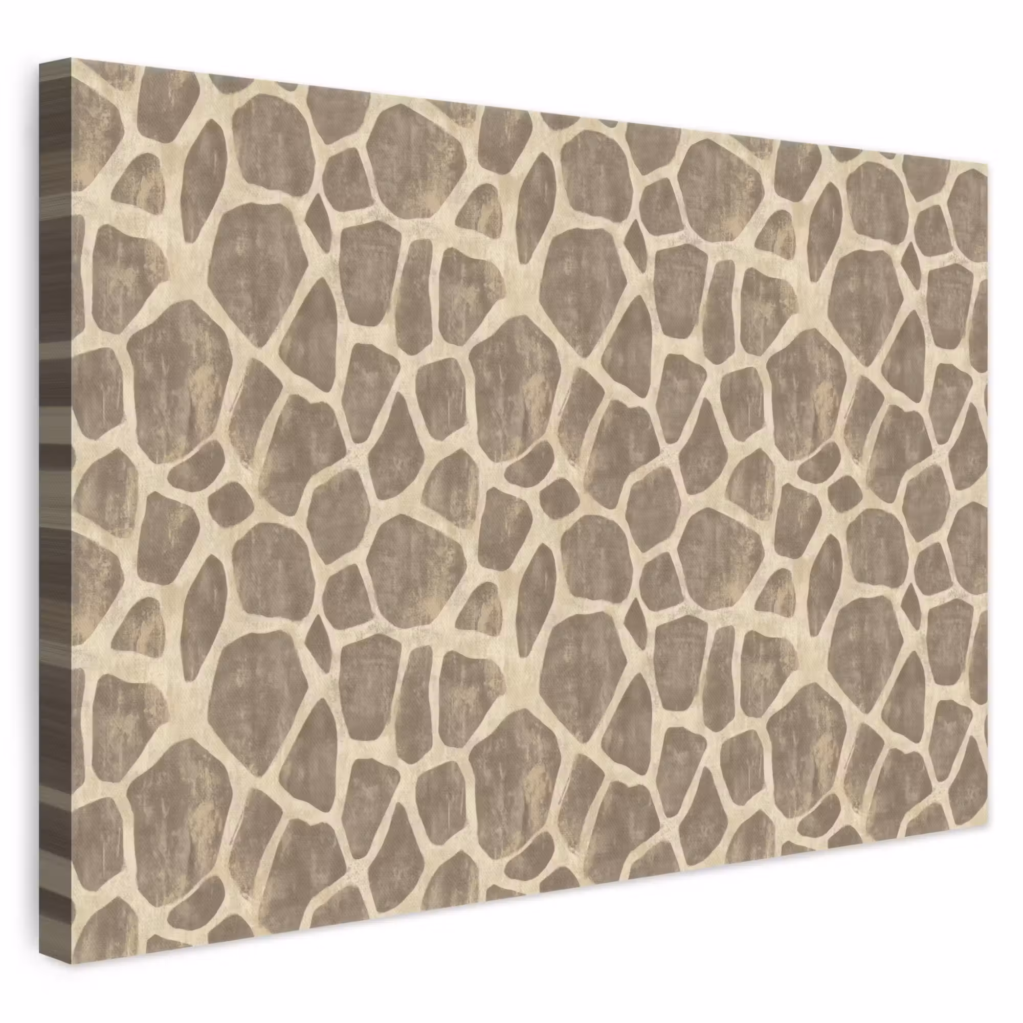 Leinwandbild - Giraffe - Muster - Beige - Braun