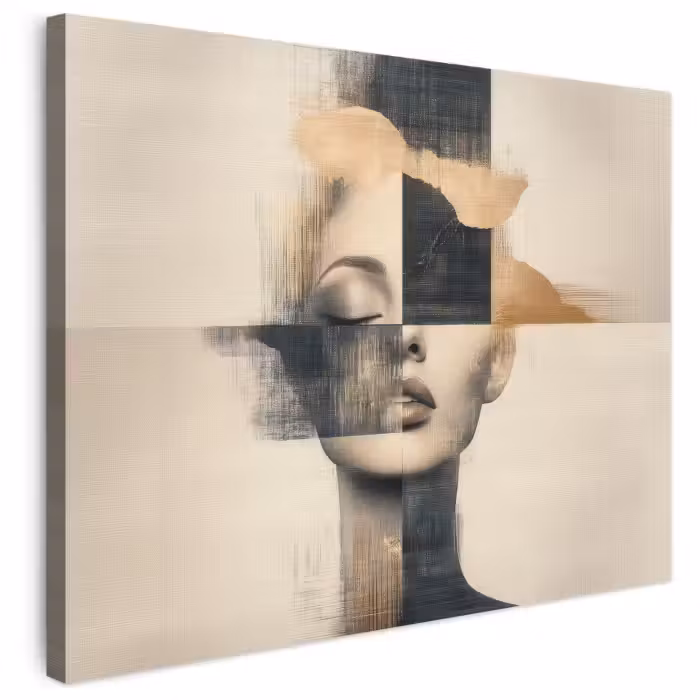 Leinwandbild - Gold - Frau - Rechtecke