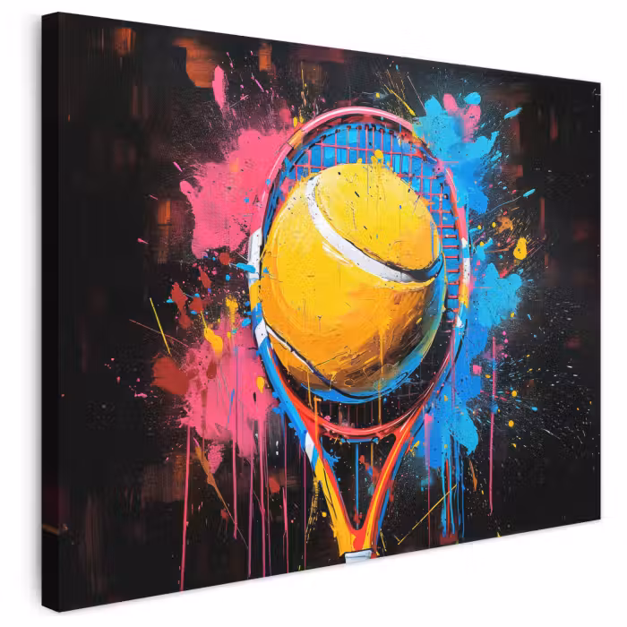 Leinwandbild - Graffiti - Tennis - Sport - Schläger