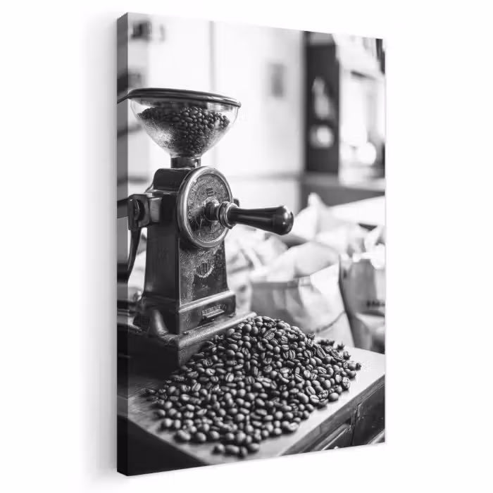 Leinwandbild - Kaffeemühle - Gemahlen - Vintage