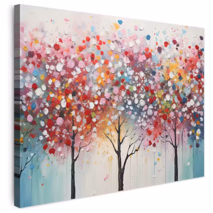 Leinwandbild - Kunst - Bäume - Natur - Acryl
