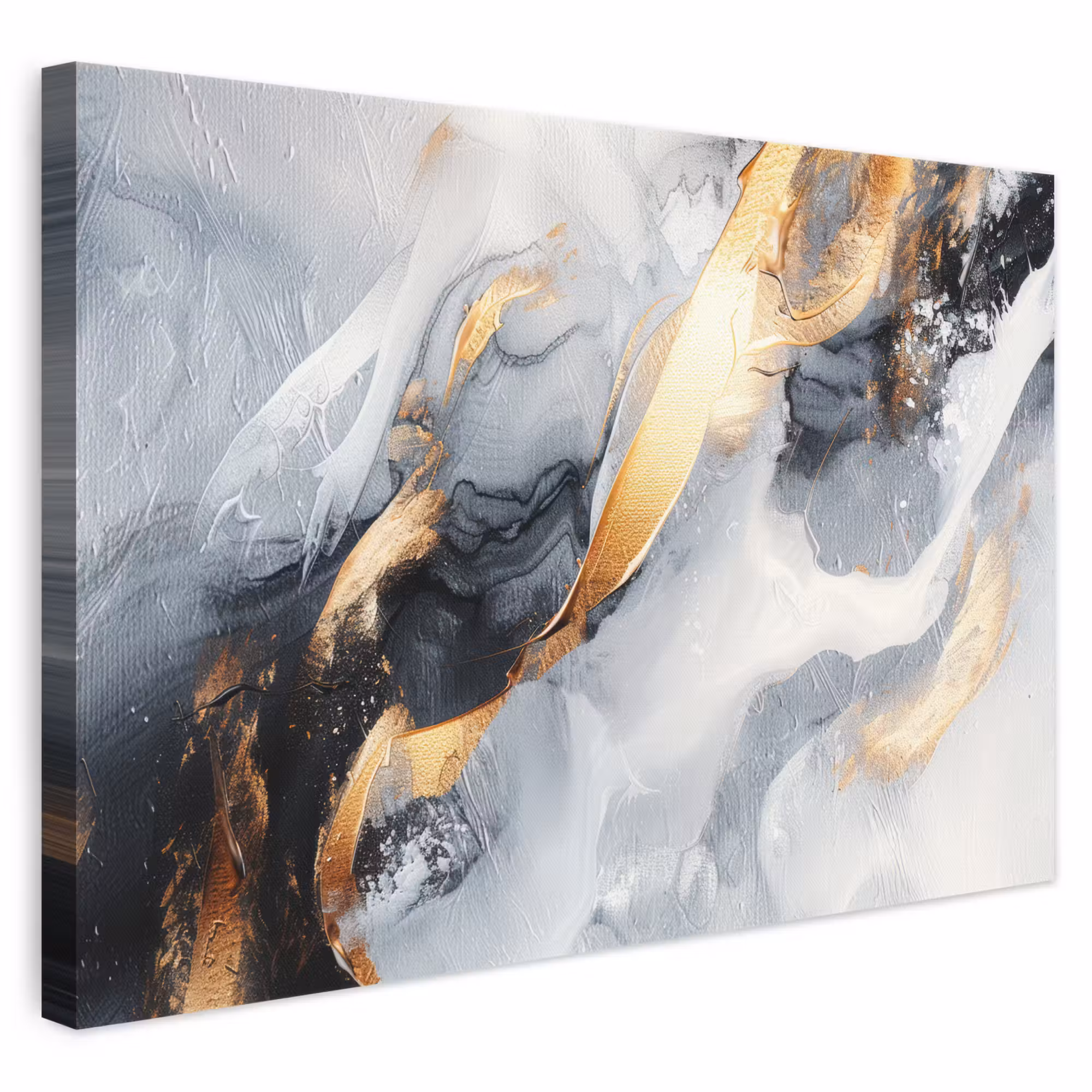 Leinwandbild - Kunst - Gold - Luxus - Abstrakt - Modern