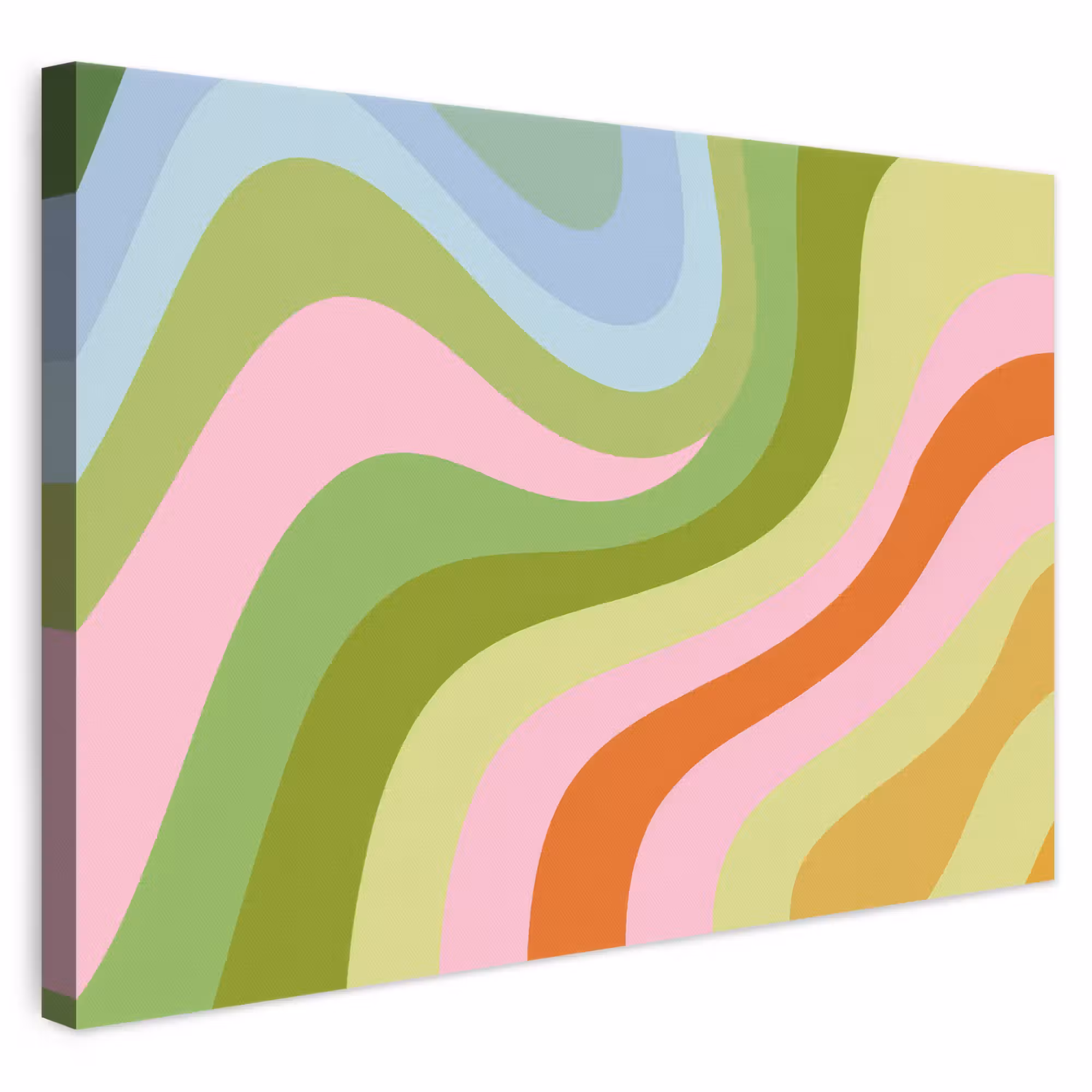 Leinwandbild - Linien - Pastelltöne - Wellenförmig
