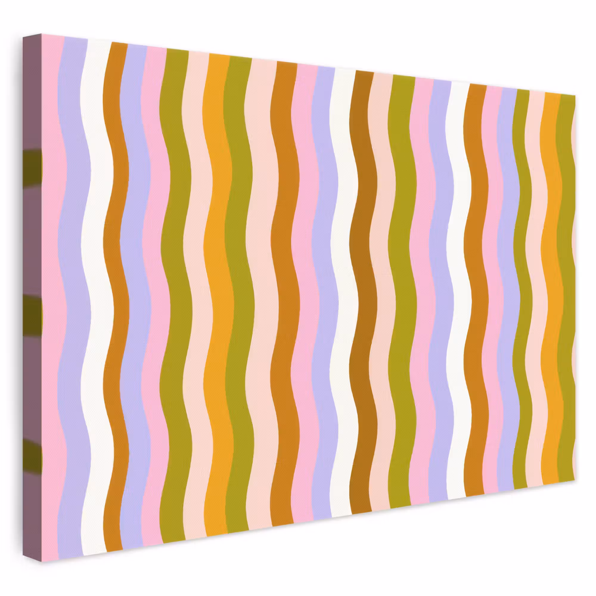 Leinwandbild - Linien - Wellen - Pastellfarben - Muster