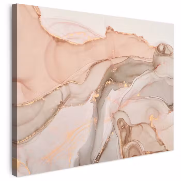 Leinwandbild - Marmor - Rosa - Rosa