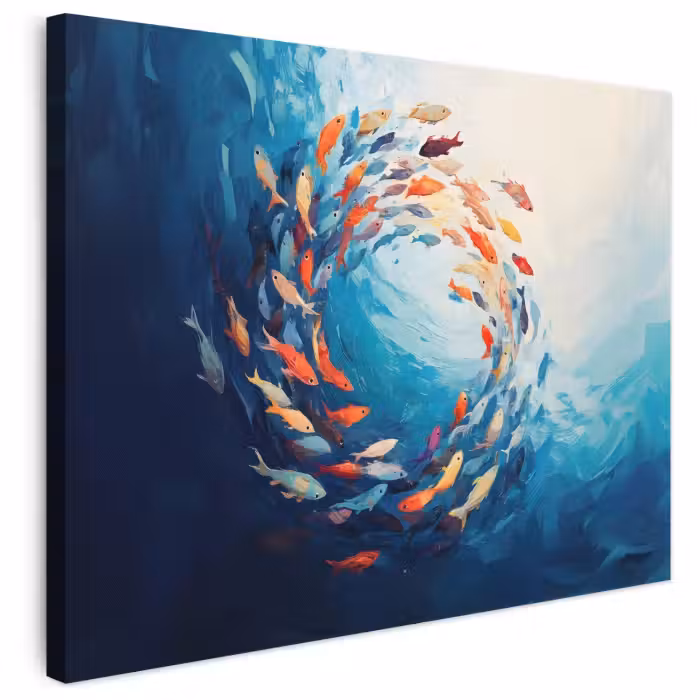 Leinwandbild - Meer - Fische - Bunt - Dynamisch