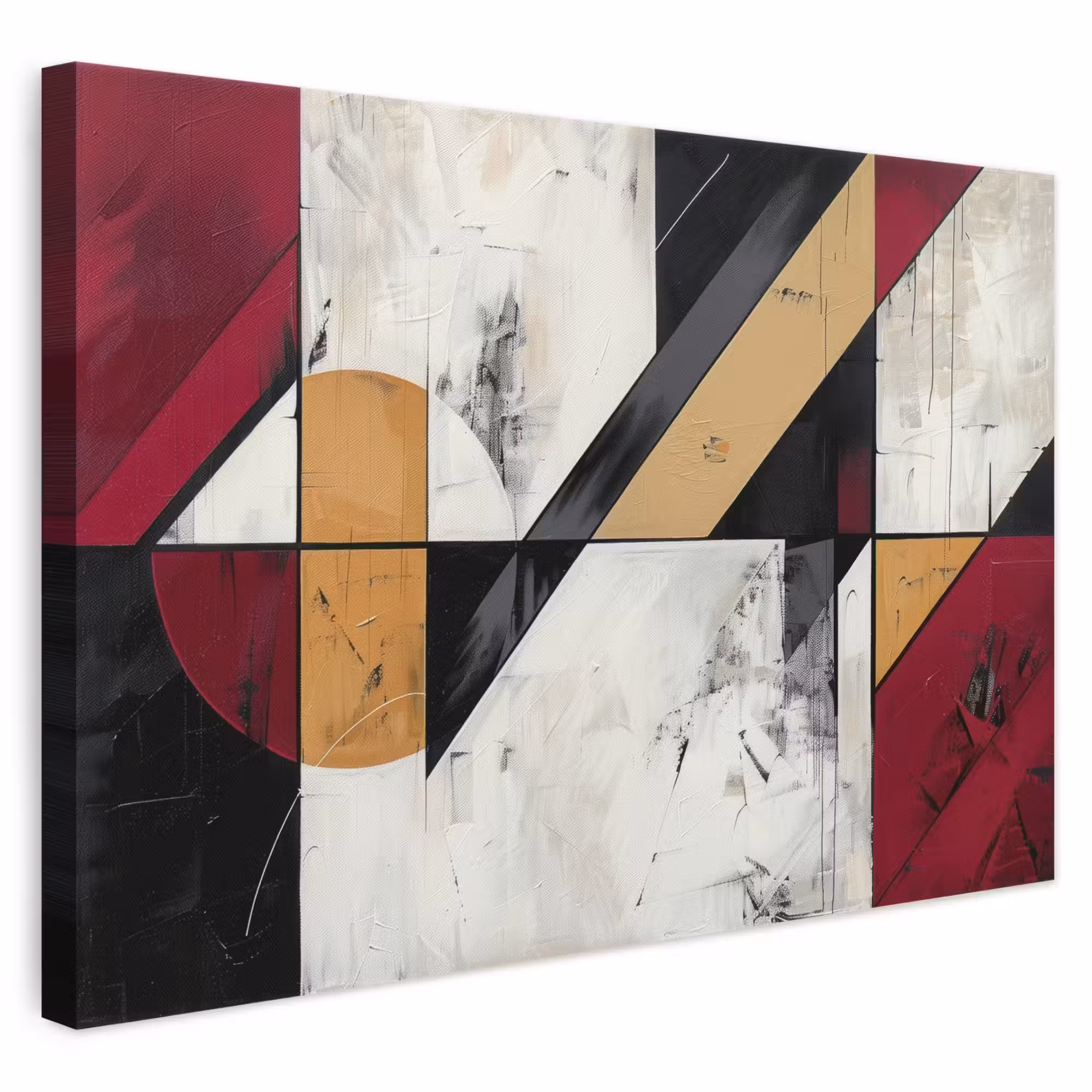 Leinwandbild - Modern - Abstrakt - Geometrisch - Rot - Industriell