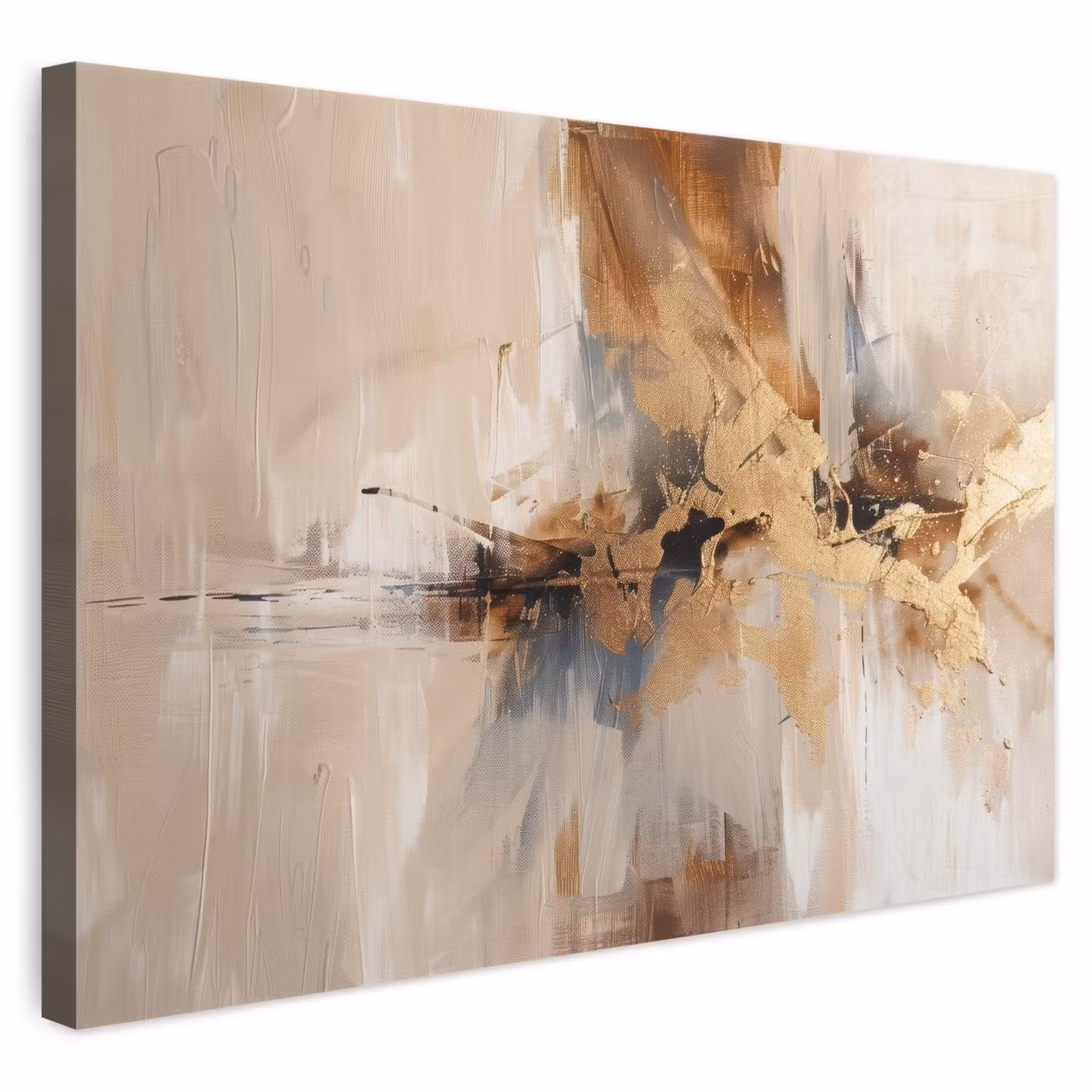 Leinwandbild - Modern - Braun - Abstrakt - Beige