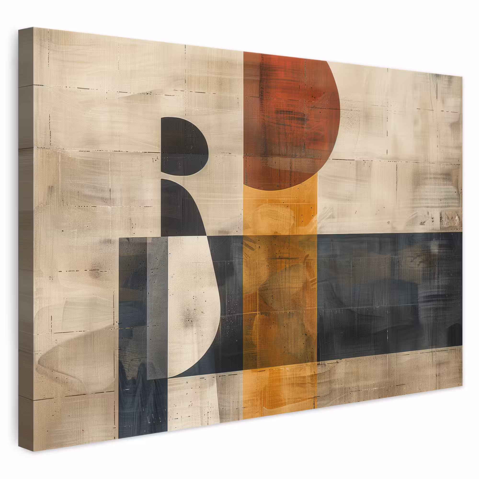 Leinwandbild - Modern - Kunst - Beige - Industriell