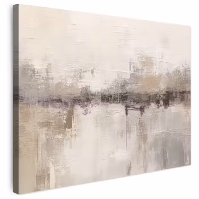 Leinwandbild - Moderne Kunst - Abstrakt - Beige