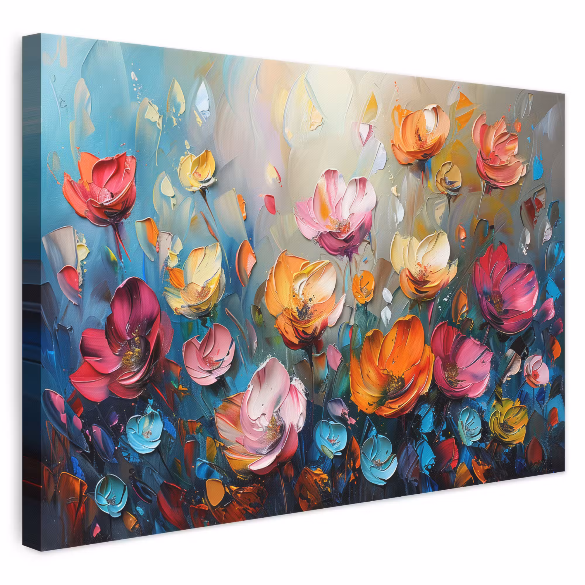 Leinwandbild - Mohnblumen - Blumen - Kunst - Botanisch