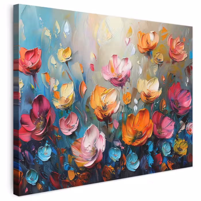 Leinwandbild - Mohnblumen - Blumen - Kunst - Botanisch
