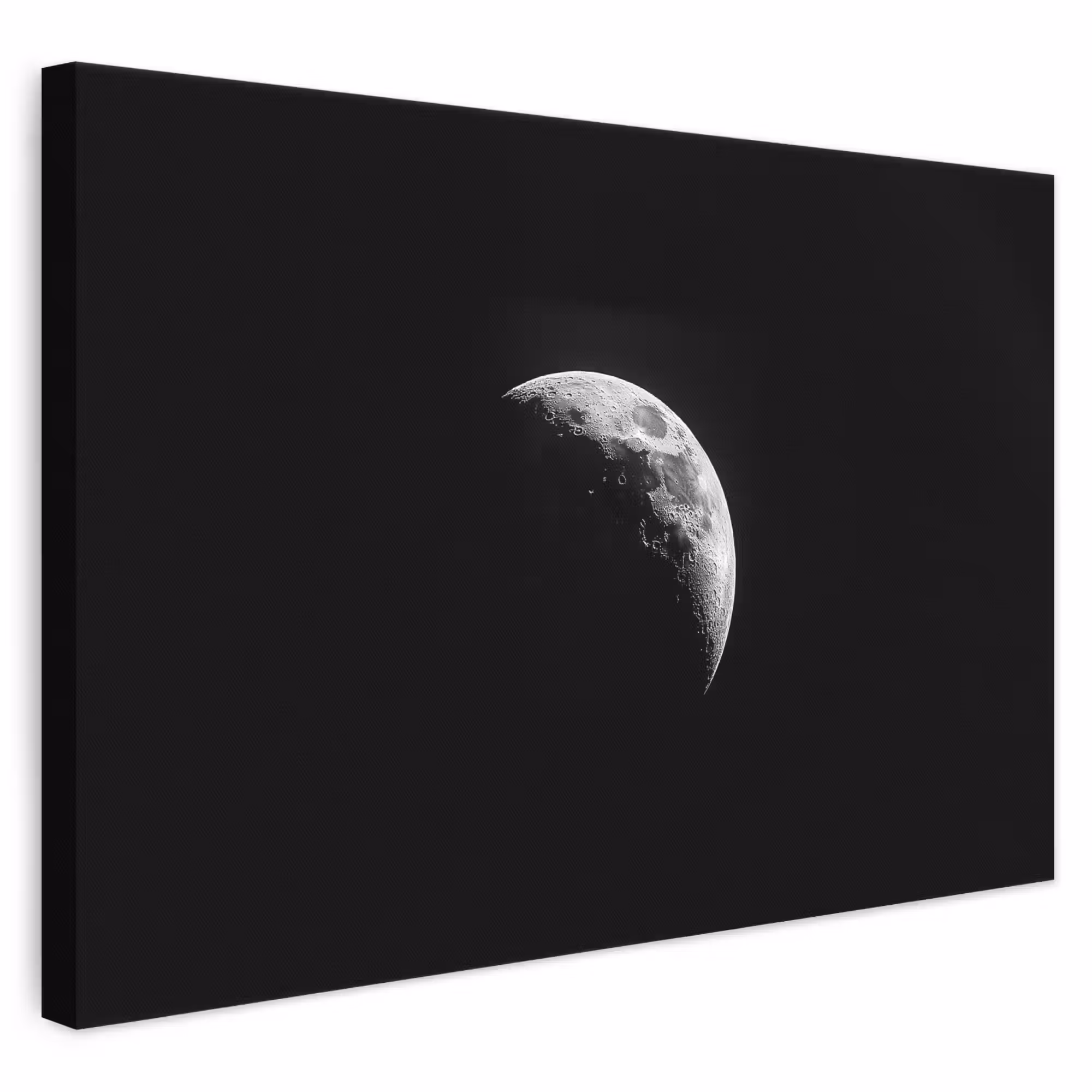 Leinwandbild - Mond - Himmel - Schwarz - Schatten