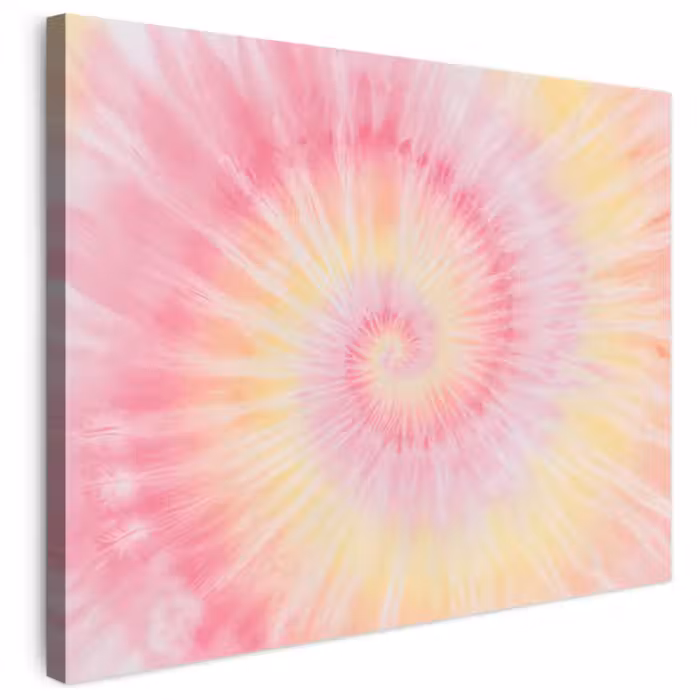 Leinwandbild - Muster - Tie Dye - Pastelltöne - Rosa
