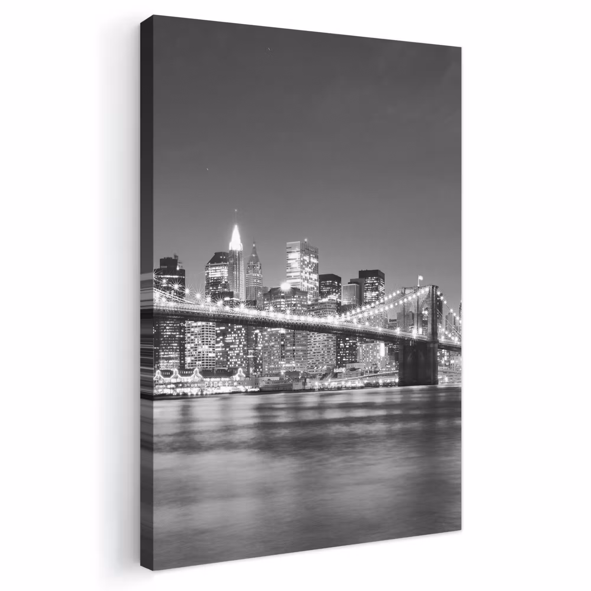 Leinwandbild - New York - Brücke - Brooklyn - Schwarz und weiß - Architektur