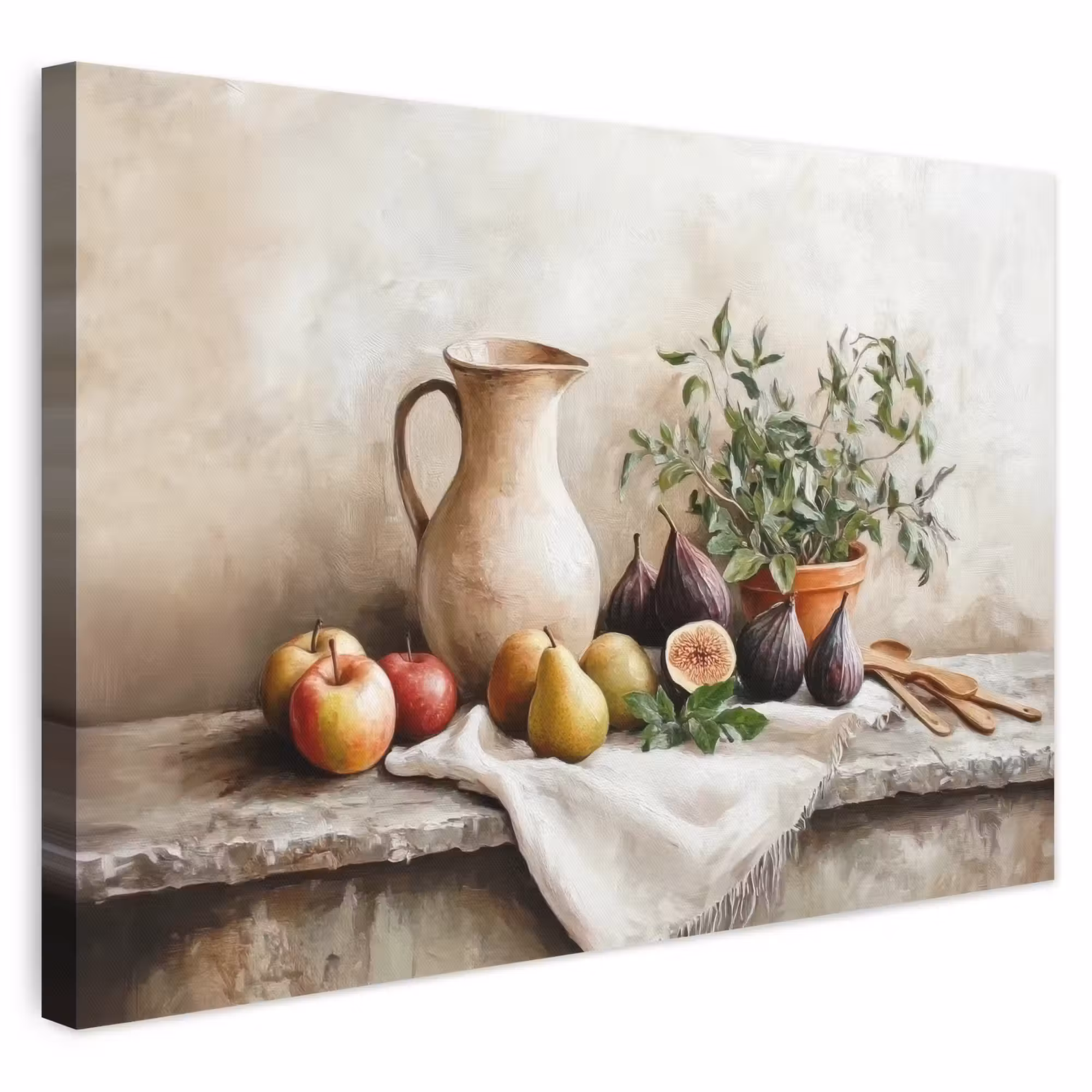 Leinwandbild - Obst - Kräuter - Ländlich