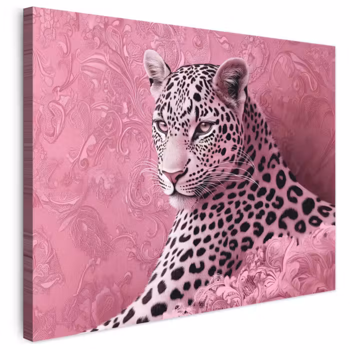 Leinwandbild - Panther - Deluxe - Rosa