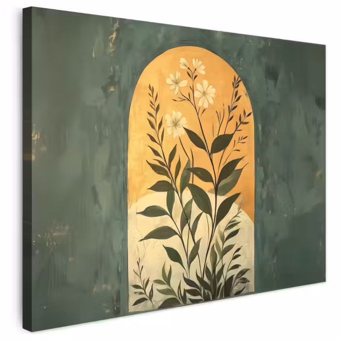 Leinwandbild - Pflanze - Blumen - Weiß