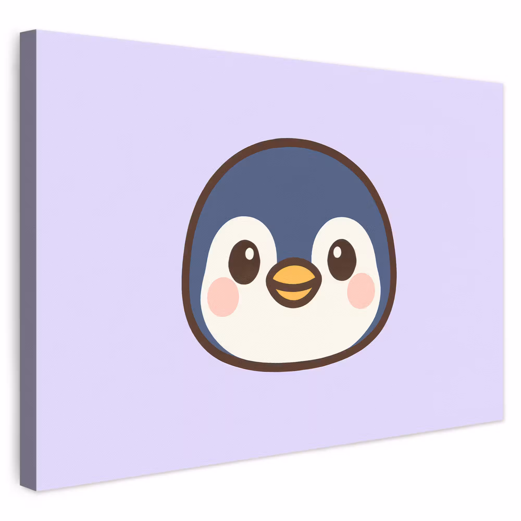 Leinwandbild - Pinguin - Lila - Niedlich